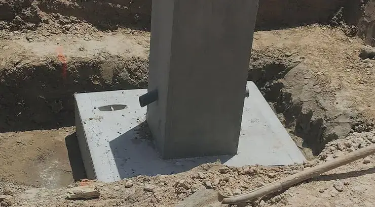 Completed concrete slab foundation ready for build by Northland Concrete Foundations.